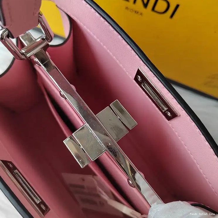 Cheap Pink Petite Peekaboo ISeeU Fendi Bag Nappa In Leather 0620
